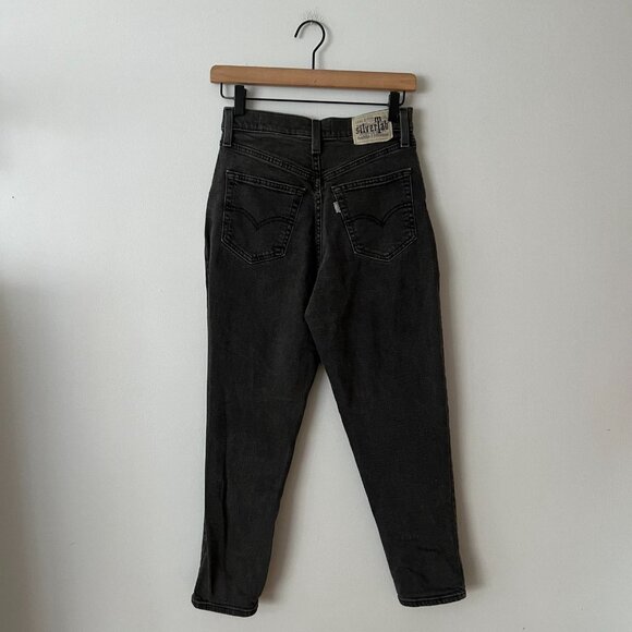 Levi's Silvertab High Waisted Mom Jeans Gray Women's Size 27 - Picture 7 of 12